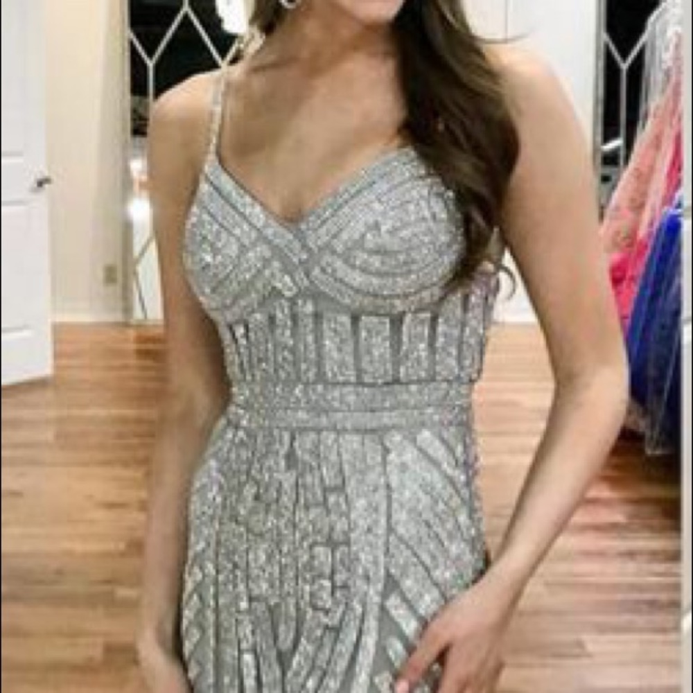 Gorgeous crystal rhinestone mermaid gown dress